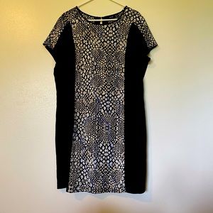 Apt. 9 Black and White Patterned Dress